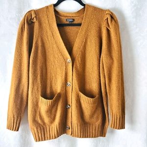 Who What Wear Mustard Cardigan